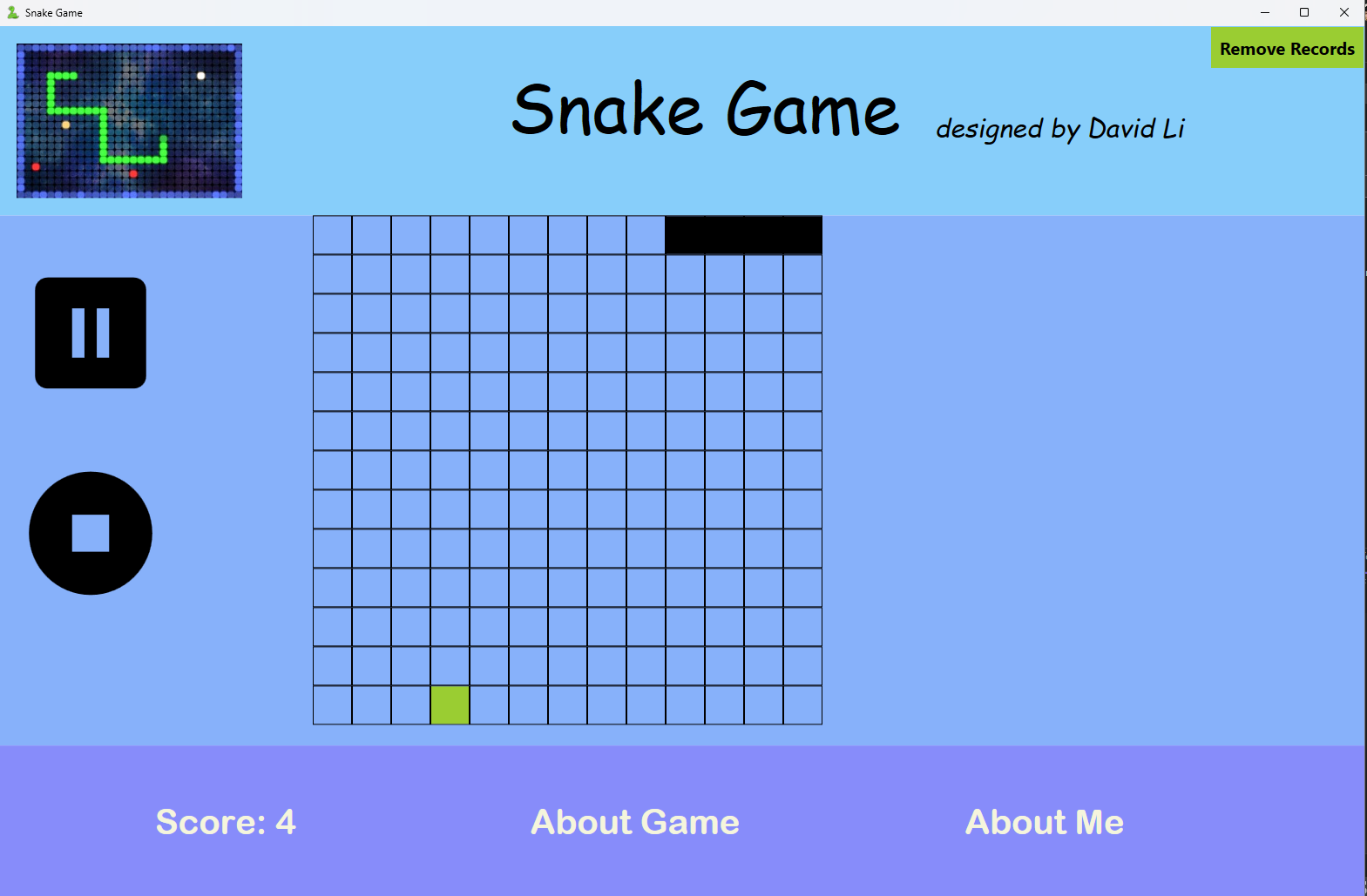 Snake Game Screenshot